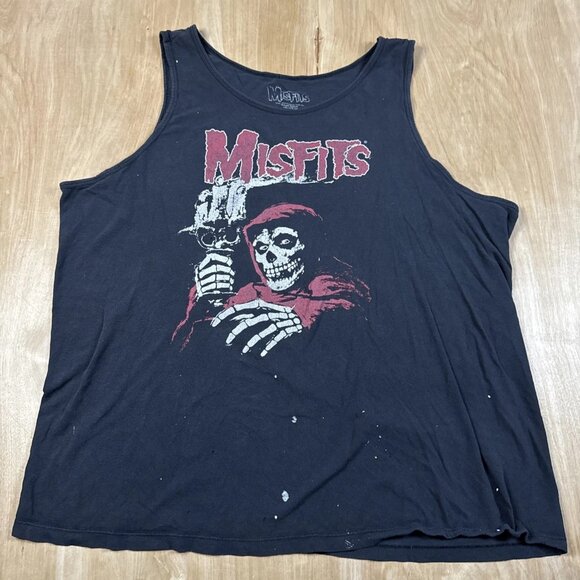 Misfits Crimson Ghost Mens Black Tank Too Size Xtra Large - Picture 1 of 7